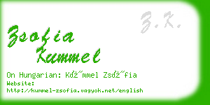 zsofia kummel business card